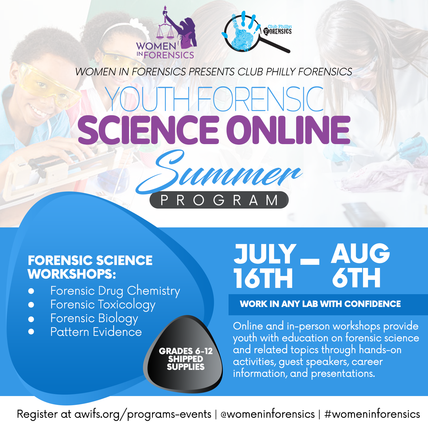 youth forensic science online summer program Association of Women in